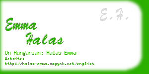 emma halas business card